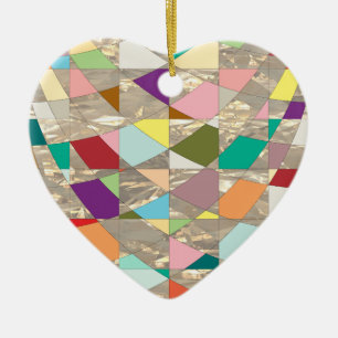 Abstrakte Farben Gold Keramikornament