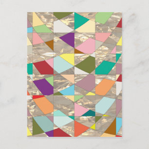 Abstrakte Farben Gold Postkarte