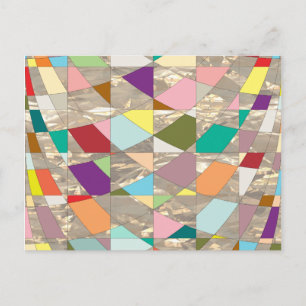 Abstrakte Farben Gold Postkarte