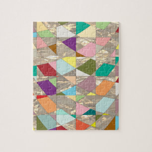 Abstrakte Farben Gold Puzzle