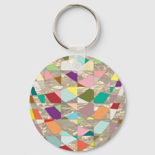 Abstrakte Farben Gold Schlüsselanhänger
