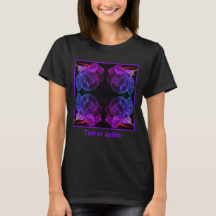 Abstrakte Farben Rose Fantasy-Blume T-Shirt