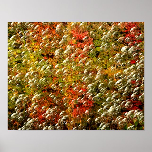 Abstrakte Farben und Blasen Poster (Vorne)