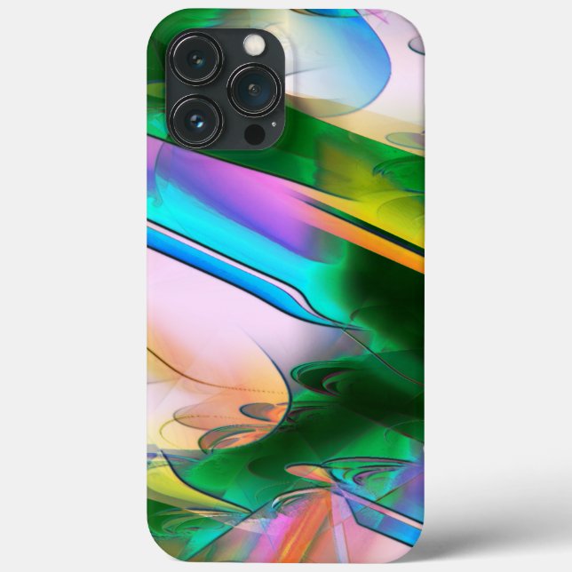 Abstrakte farbenfrohe Blätter im psychedelischen S Case-Mate iPhone Hülle (Rückseite)