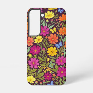 Abstrakte farbenfrohe Boho-Blumen-Cosmos-Samsung-H Samsung Galaxy Hülle