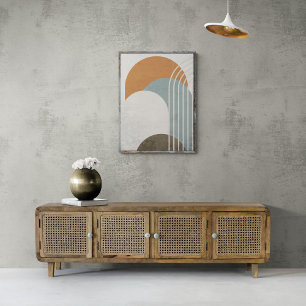 Abstrakte farbenfrohe Boho-Regenbogen-Wandkunst-De Poster