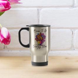 Abstrakte, farbenfrohe Brew zum Energiefluss Reisebecher