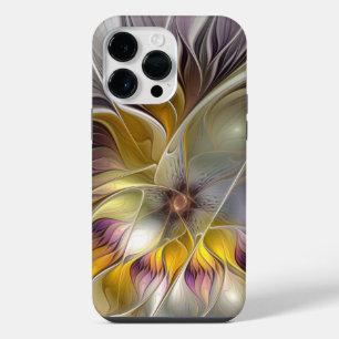 Abstrakte farbenfrohe Fantasy-Blume moderne Frakta iPhone 14 Pro Max Hülle
