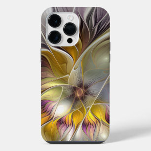 Abstrakte farbenfrohe Fantasy-Blume moderne Frakta iPhone 14 Pro Max Hülle