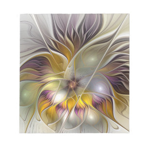 Abstrakte farbenfrohe Fantasy-Blume moderne Frakta Notizblock