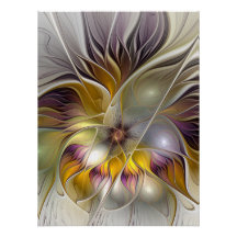 Abstrakte farbenfrohe Fantasy-Blume moderne Frakta