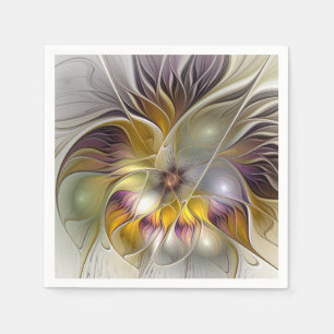 Abstrakte farbenfrohe Fantasy-Blume moderne Frakta Serviette