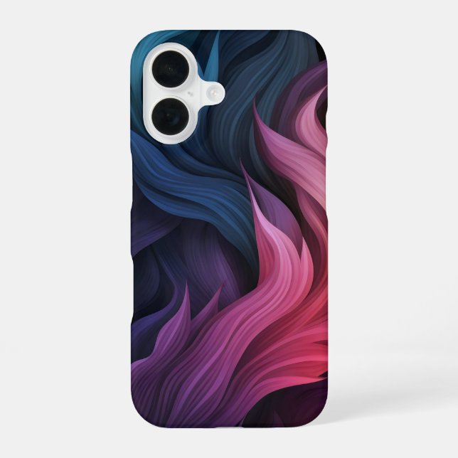 Abstrakte farbenfrohe Federn iPhone 16 Hülle (Rückseite)
