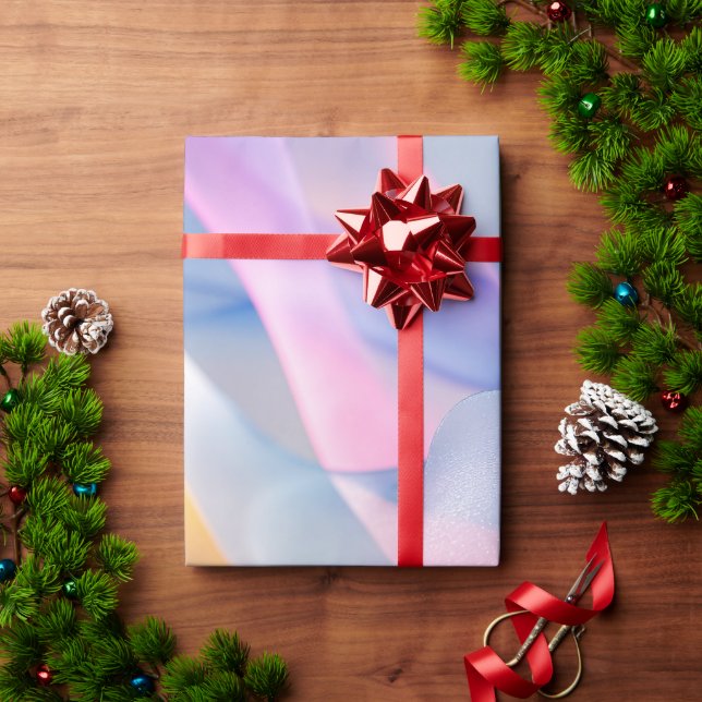 Abstrakte farbenfrohe fließende Bänder Geschenkpapier (Feiertagsgeschenk)