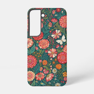 Abstrakte farbenfrohe florale Schmetterlinge Samsu Samsung Galaxy Hülle