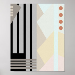 Abstrakte farbenfrohe geometrische Figuren Poster