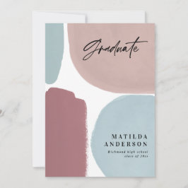 Abstrakte farbenfrohe Graduierungsparty Ankündigung