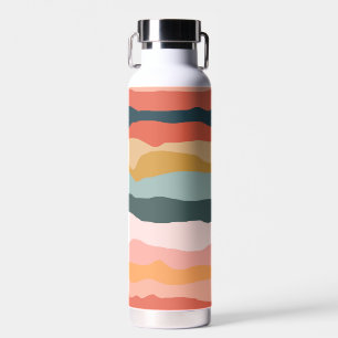 Abstrakte Farbenfrohe Korallenmuster Trinkflasche