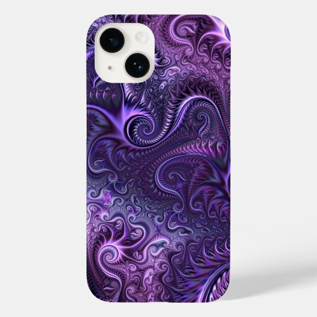 Abstrakte Farbenfrohe Lilac & Violet Spirale Muste Case-Mate iPhone Hülle (Rückseite)