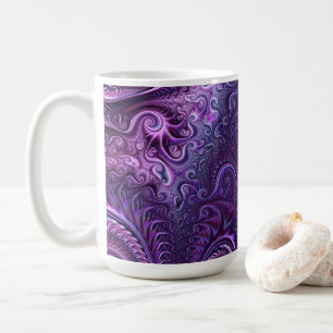 Abstrakte Farbenfrohe Lilac & Violet Spirale Muste Kaffeetasse
