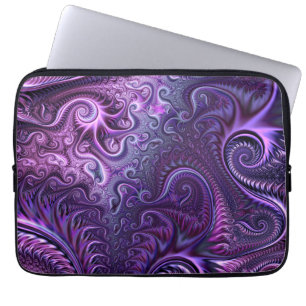 Abstrakte Farbenfrohe Lilac & Violet Spirale Muste Laptopschutzhülle