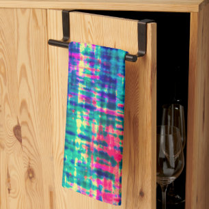 Abstrakte Farbenfrohe Moderne Gefärbte Krawatte Mu Geschirrtuch