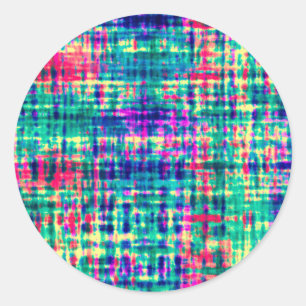 Abstrakte Farbenfrohe Moderne Gefärbte Krawatte Mu Runder Aufkleber