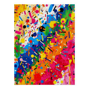 Abstrakte farbenfrohe moderne Graffiti-Straßenkuns Poster