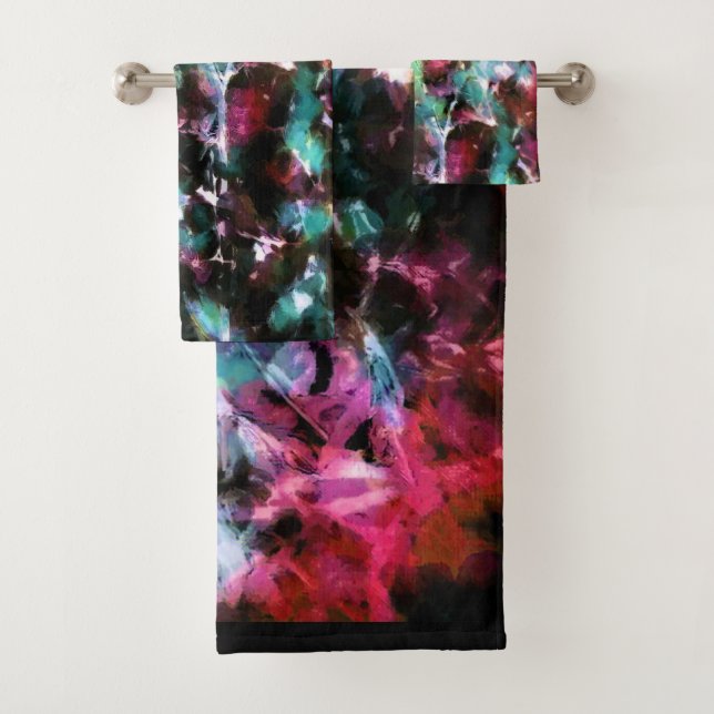 Abstrakte, farbenfrohe Muster, hell, elegant Badhandtuch Set (Insitu)