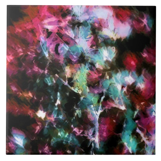 Abstrakte, farbenfrohe Muster, hell, elegant Fliese (Vorderseite)