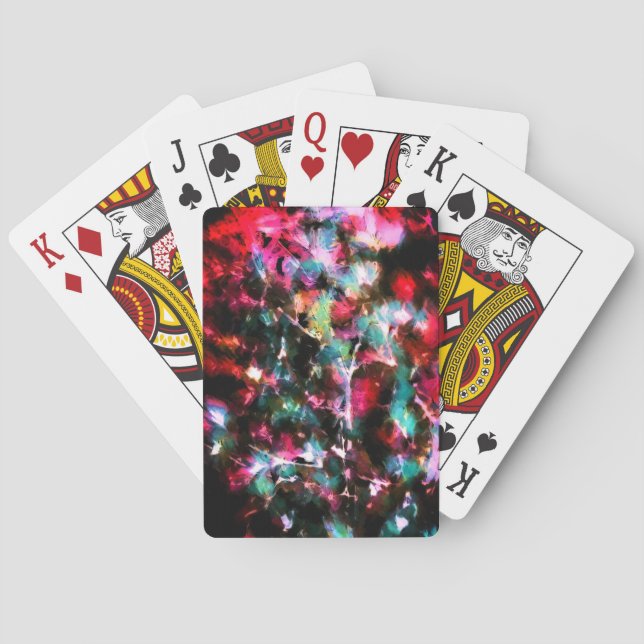 Abstrakte, farbenfrohe Muster, hell, elegant Spielkarten (Rückseite)