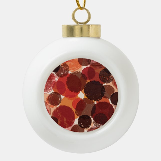 Abstrakte farbenfrohe Mustersammlung Keramik Kugel-Ornament (Vorderseite)