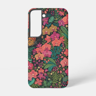 Abstrakte farbenfrohe Orchideen-Schmetterling-Sams Samsung Galaxy Hülle