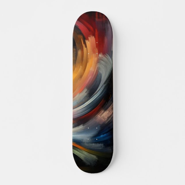 Abstrakte Farbenfrohe Pinakothek Züst Skateboard (Vorne)