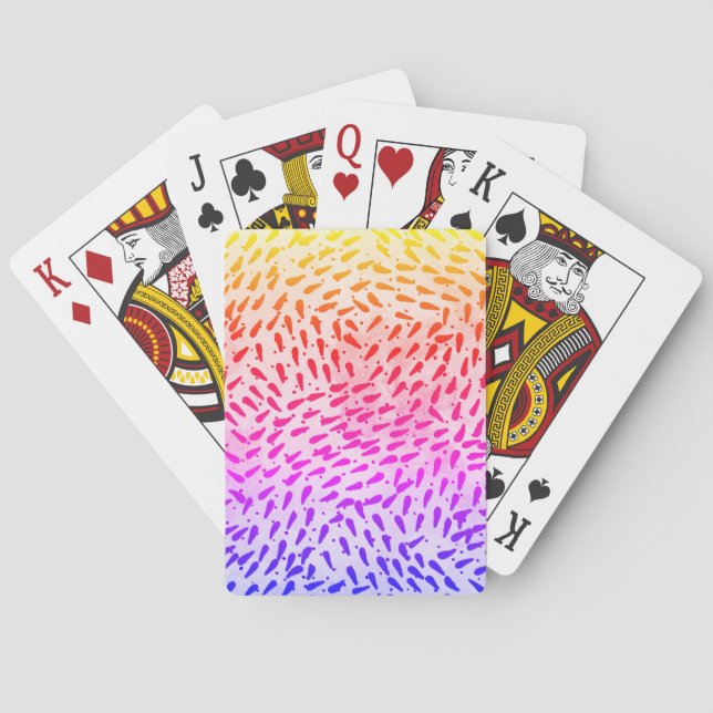 Abstrakte farbenfrohe Punkte Spielkarten (Rückseite)