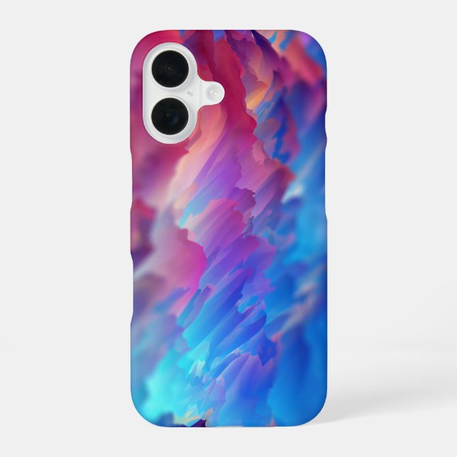 Abstrakte farbenfrohe Spitzen_iPhone-Hülle  iPhone 16 Hülle (Rückseite)