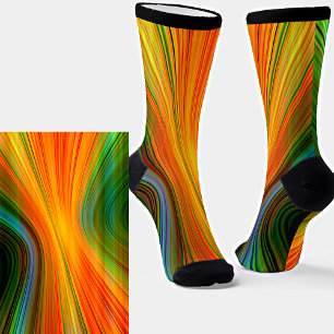 Abstrakte, farbenfrohe Streifen Socken