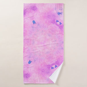 Abstrakte, farbenfrohe Wasserfarbe. Digitale Kunst Badehandtuch