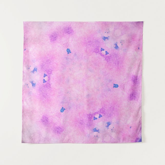 Abstrakte, farbenfrohe Wasserfarbe. Digitale Kunst Wandteppich (Vorderseite)