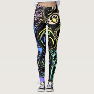 Abstrakte farbenfrohe Wirbel  Leggings