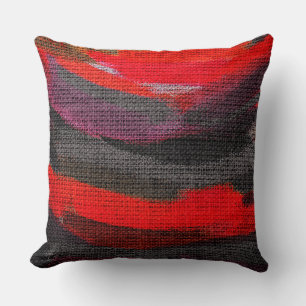 Abstrakte Farbfarbe Pinsel Rustikaler Schoß Kissen