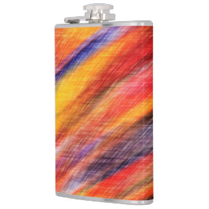 Abstrakte Farbflasche Flachmann