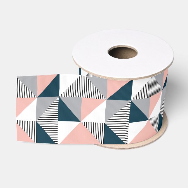Abstrakte Farbgeometrie Ripsband (Spule)