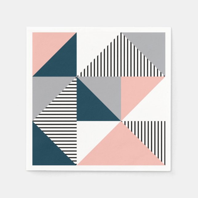 Abstrakte Farbgeometrie Serviette (Vorderseite)