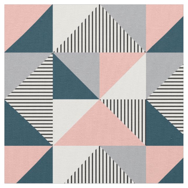 Abstrakte Farbgeometrie Stoff (Nahaufnahme)