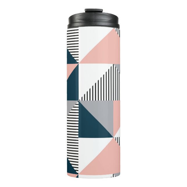 Abstrakte Farbgeometrie Thermosbecher (Vorderseite)