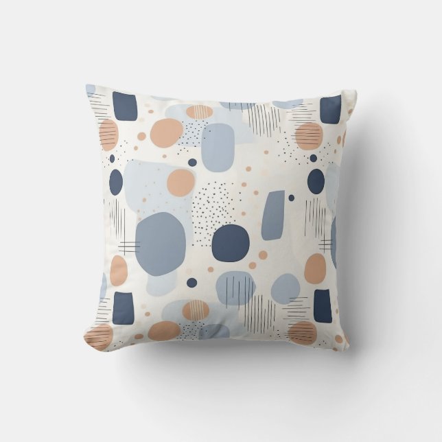 Abstrakte Farbgestaltung Blau und BraunFleece Blan Kissen (Vorderseite)