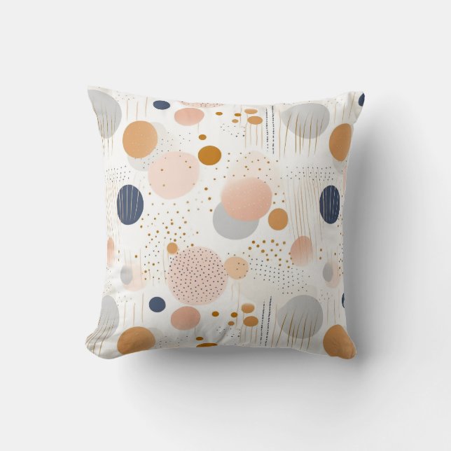 Abstrakte Farbgestaltung Blau und BraunFleece Blan Kissen (Vorderseite)