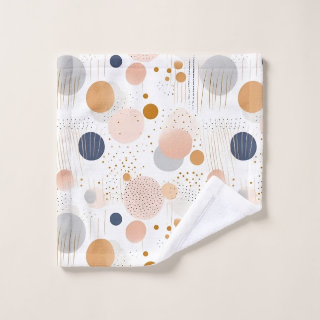 Abstrakte Farbgestaltung Blau und BraunFleece Blan Waschlappen (Waschlappen)