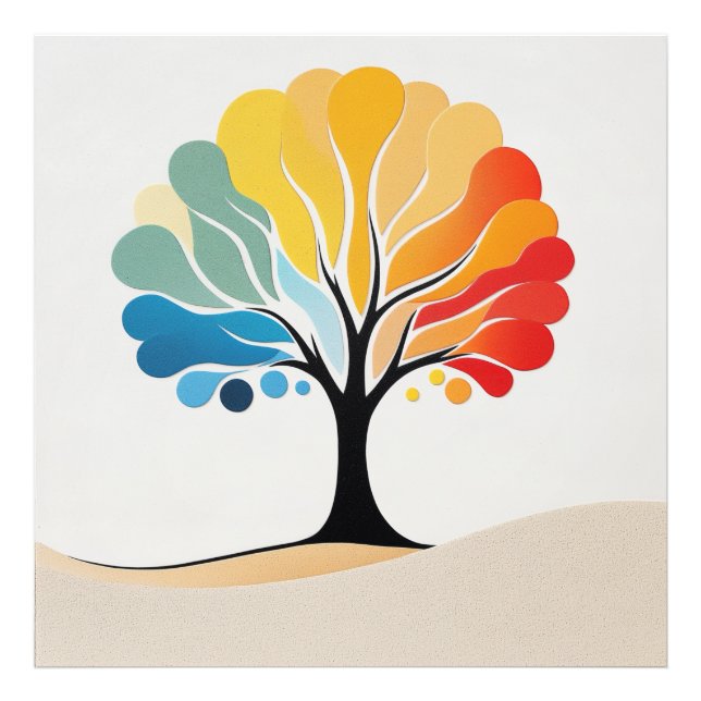 Abstrakte Farbgestaltung Fotodruck (Vorne)